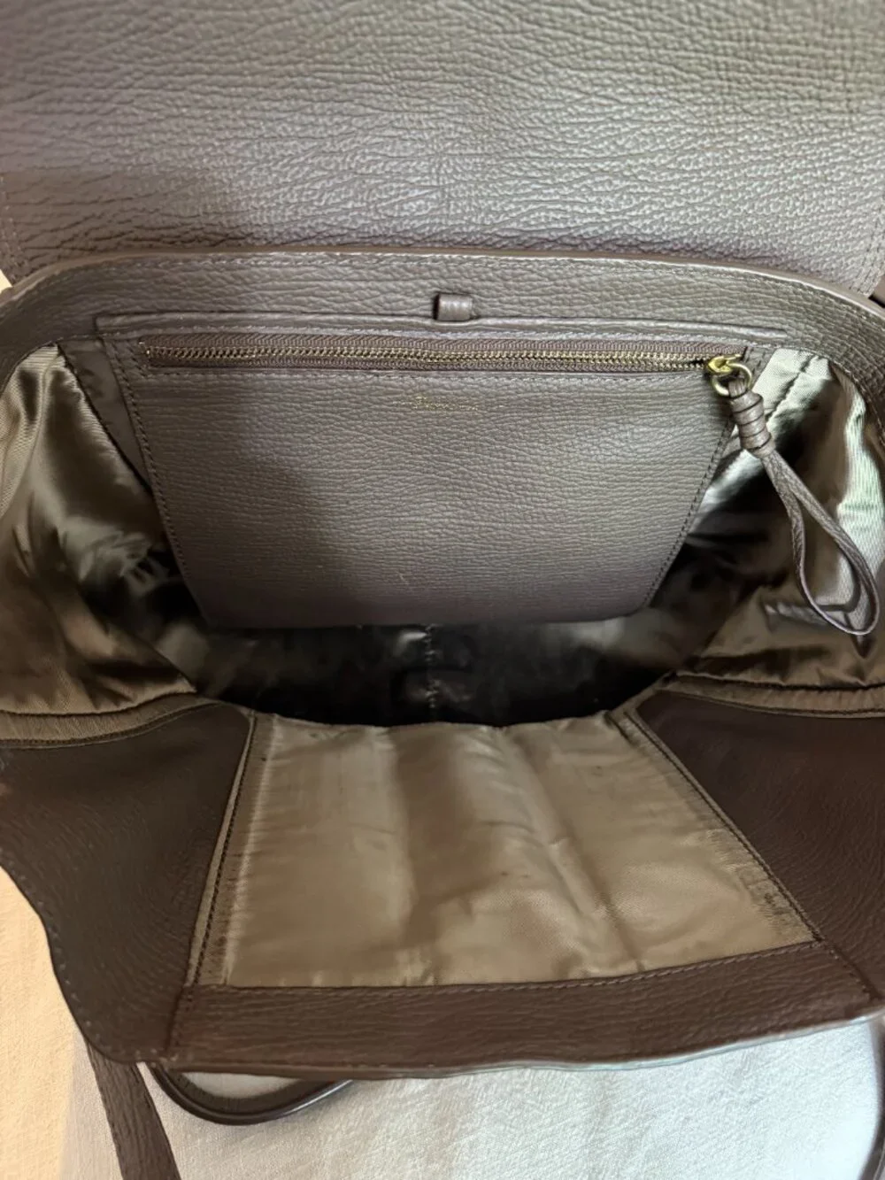 3.1 Phillip Lim Large Satchel – Taupe Leather | Gold Hardware
